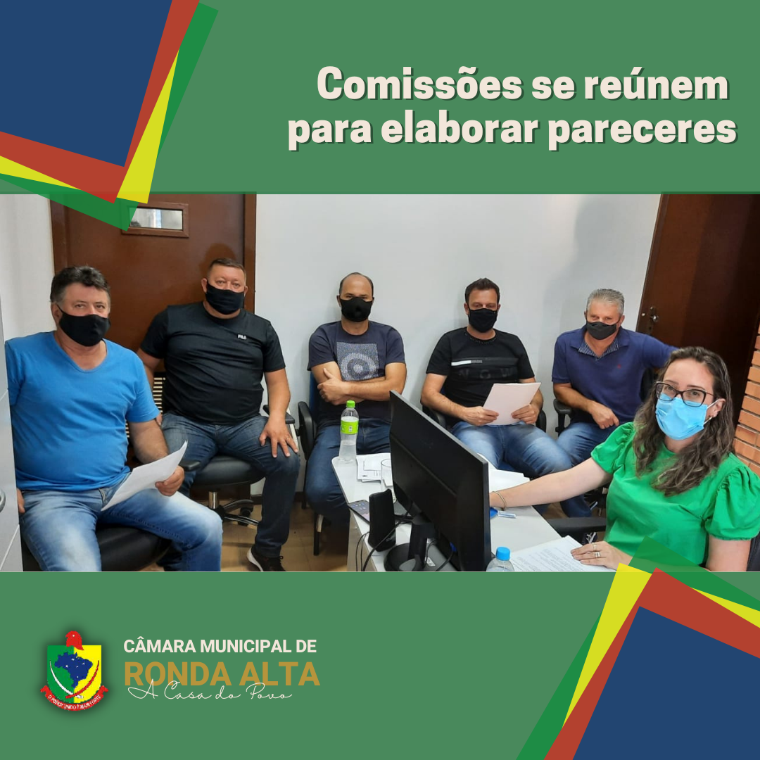 Comissões se reuniram para elaborar pareceres   