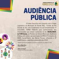 CONVOCAÇÃO PARA AUDIÊNCIA PÚBLICA 