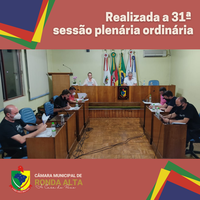 Realizada 31ª Sessão Plenária Ordinária